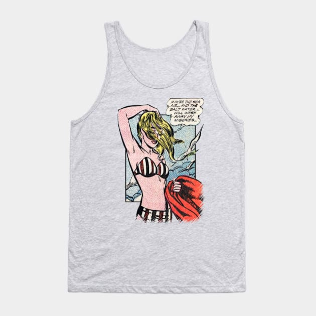 Beach Girl - Pop Art Tank Top by The Blue Box